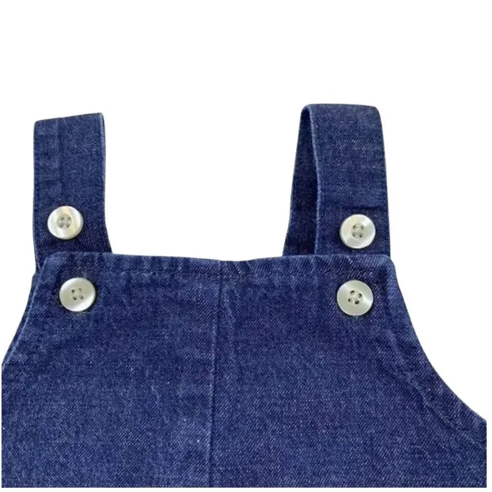 Baby Gap Overalls One Piece Cotton Denim Navy Newborn